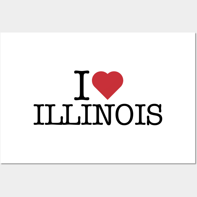 I love Illinois Wall Art by BK55